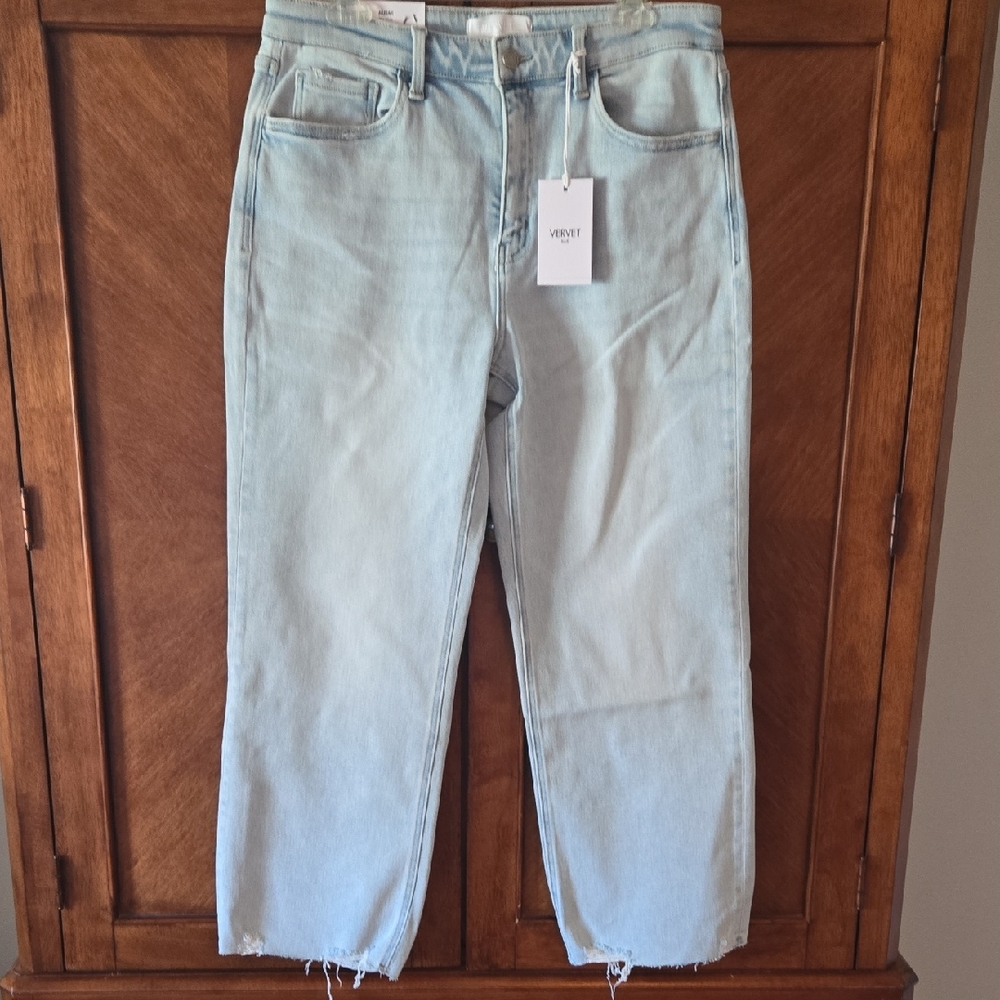 Versatile Light Blue Straight Leg Jeans